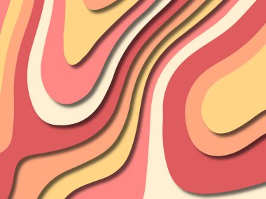 kağıt ile 3D arka plan şekilleri kesim. Soyut kağıt kitap kapağı için şablon arka plan bölmek. Kağıt arka plan kes. Soyut gerçekçi kağıt dekorasyon tasarımı için