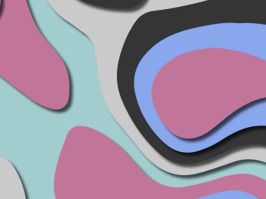 kağıt ile 3D arka plan şekilleri kesim. Soyut kağıt kitap kapağı için şablon arka plan bölmek. Kağıt arka plan kes. Soyut gerçekçi kağıt dekorasyon tasarımı için