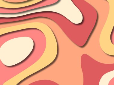 kağıt ile 3D arka plan şekilleri kesim. Soyut kağıt kitap kapağı için şablon arka plan bölmek. Kağıt arka plan kes. Soyut gerçekçi kağıt dekorasyon tasarımı için