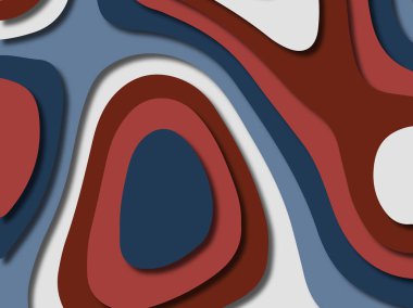 kağıt ile 3D arka plan şekilleri kesim. Soyut kağıt kitap kapağı için şablon arka plan bölmek. Kağıt arka plan kes. Soyut gerçekçi kağıt dekorasyon tasarımı için