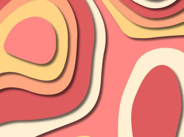 kağıt ile 3D arka plan şekilleri kesim. Soyut kağıt kitap kapağı için şablon arka plan bölmek. Kağıt arka plan kes. Soyut gerçekçi kağıt dekorasyon tasarımı için