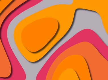 kağıt ile 3D arka plan şekilleri kesim. Soyut kağıt kitap kapağı için şablon arka plan bölmek. Kağıt arka plan kes. Soyut gerçekçi kağıt dekorasyon tasarımı için