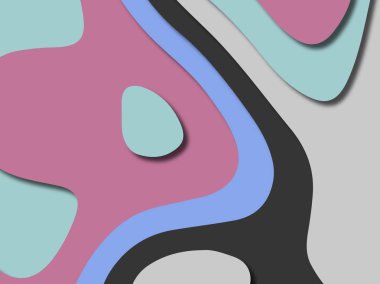 kağıt ile 3D arka plan şekilleri kesim. Soyut kağıt kitap kapağı için şablon arka plan bölmek. Kağıt arka plan kes. Soyut gerçekçi kağıt dekorasyon tasarımı için