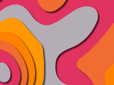 kağıt ile 3D arka plan şekilleri kesim. Soyut kağıt kitap kapağı için şablon arka plan bölmek. Kağıt arka plan kes. Soyut gerçekçi kağıt dekorasyon tasarımı için