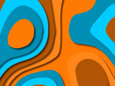 kağıt ile 3D arka plan şekilleri kesim. Soyut kağıt kitap kapağı için şablon arka plan bölmek. Kağıt arka plan kes. Soyut gerçekçi kağıt dekorasyon tasarımı için