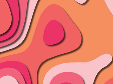 kağıt ile 3D arka plan şekilleri kesim. Soyut kağıt kitap kapağı için şablon arka plan bölmek. Kağıt arka plan kes. Soyut gerçekçi kağıt dekorasyon tasarımı için