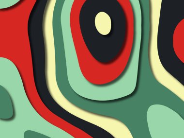 kağıt ile 3D arka plan şekilleri kesim. Soyut kağıt kitap kapağı için şablon arka plan bölmek. Kağıt arka plan kes. Soyut gerçekçi kağıt dekorasyon tasarımı için