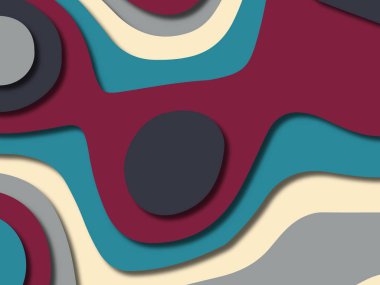 kağıt ile 3D arka plan şekilleri kesim. Soyut kağıt kitap kapağı için şablon arka plan bölmek. Kağıt arka plan kes. Soyut gerçekçi kağıt dekorasyon tasarımı için