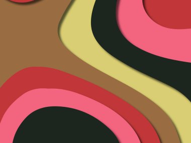 kağıt ile 3D arka plan şekilleri kesim. Soyut kağıt kitap kapağı için şablon arka plan bölmek. Kağıt arka plan kes. Soyut gerçekçi kağıt dekorasyon tasarımı için