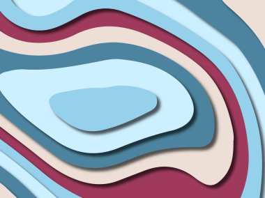 kağıt ile 3D arka plan şekilleri kesim. Soyut kağıt kitap kapağı için şablon arka plan bölmek. Kağıt arka plan kes. Soyut gerçekçi kağıt dekorasyon tasarımı için