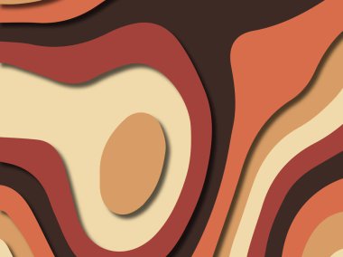 kağıt ile 3D arka plan şekilleri kesim. Soyut kağıt kitap kapağı için şablon arka plan bölmek. Kağıt arka plan kes. Soyut gerçekçi kağıt dekorasyon tasarımı için