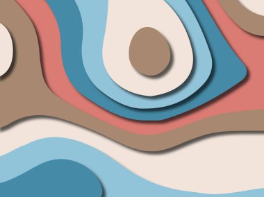 kağıt ile 3D arka plan şekilleri kesim. Soyut kağıt kitap kapağı için şablon arka plan bölmek. Kağıt arka plan kes. Soyut gerçekçi kağıt dekorasyon tasarımı için