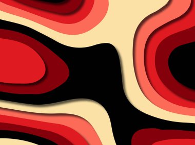 kağıt ile 3D arka plan şekilleri kesim. Soyut kağıt kitap kapağı için şablon arka plan bölmek. Kağıt arka plan kes. Soyut gerçekçi kağıt dekorasyon tasarımı için