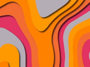 kağıt ile 3D arka plan şekilleri kesim. Soyut kağıt kitap kapağı için şablon arka plan bölmek. Kağıt arka plan kes. Soyut gerçekçi kağıt dekorasyon tasarımı için