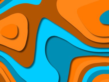 kağıt ile 3D arka plan şekilleri kesim. Soyut kağıt kitap kapağı için şablon arka plan bölmek. Kağıt arka plan kes. Soyut gerçekçi kağıt dekorasyon tasarımı için