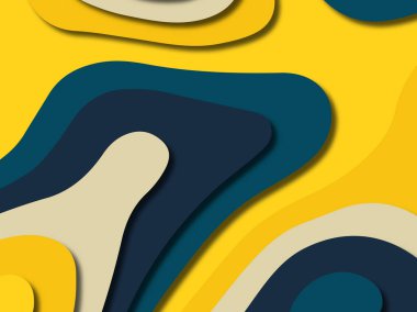 kağıt ile 3D arka plan şekilleri kesim. Soyut kağıt kitap kapağı için şablon arka plan bölmek. Kağıt arka plan kes. Soyut gerçekçi kağıt dekorasyon tasarımı için