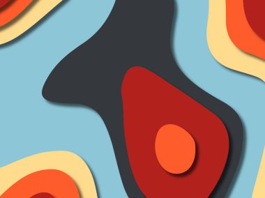 kağıt ile 3D arka plan şekilleri kesim. Soyut kağıt kitap kapağı için şablon arka plan bölmek. Kağıt arka plan kes. Soyut gerçekçi kağıt dekorasyon tasarımı için