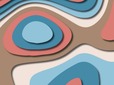 kağıt ile 3D arka plan şekilleri kesim. Soyut kağıt kitap kapağı için şablon arka plan bölmek. Kağıt arka plan kes. Soyut gerçekçi kağıt dekorasyon tasarımı için