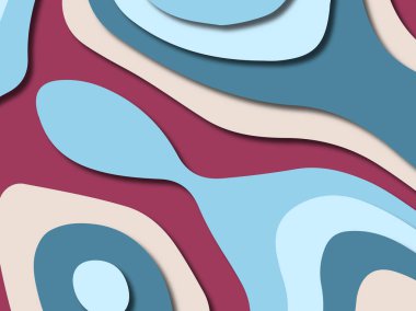 kağıt ile 3D arka plan şekilleri kesim. Soyut kağıt kitap kapağı için şablon arka plan bölmek. Kağıt arka plan kes. Soyut gerçekçi kağıt dekorasyon tasarımı için