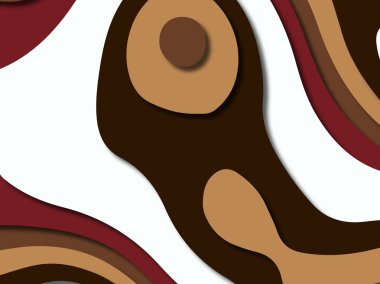 kağıt ile 3D arka plan şekilleri kesim. Soyut kağıt kitap kapağı için şablon arka plan bölmek. Kağıt arka plan kes. Soyut gerçekçi kağıt dekorasyon tasarımı için