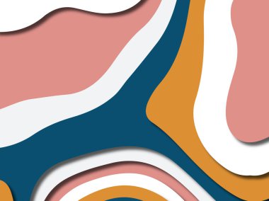 kağıt ile 3D arka plan şekilleri kesim. Soyut kağıt kitap kapağı için şablon arka plan bölmek. Kağıt arka plan kes. Soyut gerçekçi kağıt dekorasyon tasarımı için