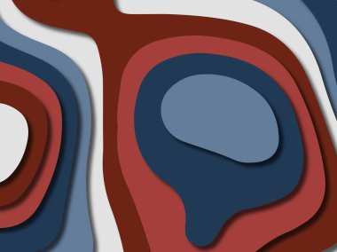 kağıt ile 3D arka plan şekilleri kesim. Soyut kağıt kitap kapağı için şablon arka plan bölmek. Kağıt arka plan kes. Soyut gerçekçi kağıt dekorasyon tasarımı için