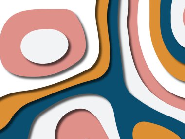 kağıt ile 3D arka plan şekilleri kesim. Soyut kağıt kitap kapağı için şablon arka plan bölmek. Kağıt arka plan kes. Soyut gerçekçi kağıt dekorasyon tasarımı için