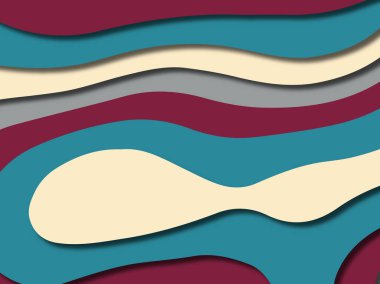 kağıt ile 3D arka plan şekilleri kesim. Soyut kağıt kitap kapağı için şablon arka plan bölmek. Kağıt arka plan kes. Soyut gerçekçi kağıt dekorasyon tasarımı için