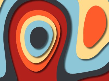 kağıt ile 3D arka plan şekilleri kesim. Soyut kağıt kitap kapağı için şablon arka plan bölmek. Kağıt arka plan kes. Soyut gerçekçi kağıt dekorasyon tasarımı için