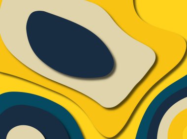 kağıt ile 3D arka plan şekilleri kesim. Soyut kağıt kitap kapağı için şablon arka plan bölmek. Kağıt arka plan kes. Soyut gerçekçi kağıt dekorasyon tasarımı için