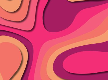 kağıt ile 3D arka plan şekilleri kesim. Soyut kağıt kitap kapağı için şablon arka plan bölmek. Kağıt arka plan kes. Soyut gerçekçi kağıt dekorasyon tasarımı için