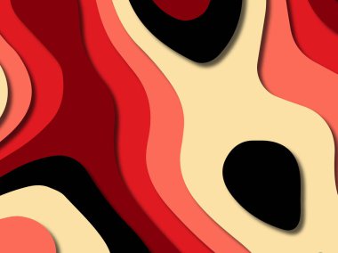 kağıt ile 3D arka plan şekilleri kesim. Soyut kağıt kitap kapağı için şablon arka plan bölmek. Kağıt arka plan kes. Soyut gerçekçi kağıt dekorasyon tasarımı için