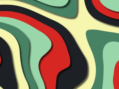 kağıt ile 3D arka plan şekilleri kesim. Soyut kağıt kitap kapağı için şablon arka plan bölmek. Kağıt arka plan kes. Soyut gerçekçi kağıt dekorasyon tasarımı için