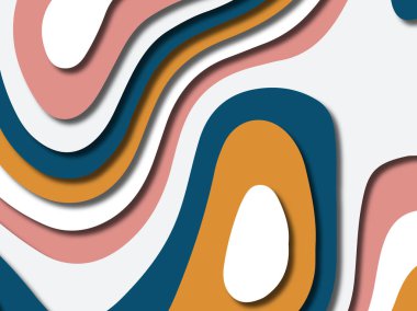 kağıt ile 3D arka plan şekilleri kesim. Soyut kağıt kitap kapağı için şablon arka plan bölmek. Kağıt arka plan kes. Soyut gerçekçi kağıt dekorasyon tasarımı için