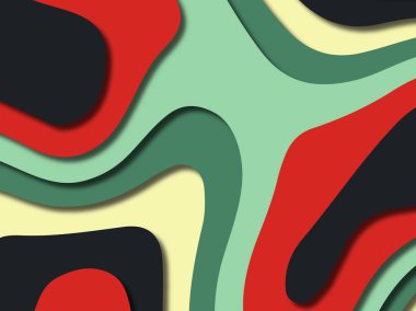 kağıt ile 3D arka plan şekilleri kesim. Soyut kağıt kitap kapağı için şablon arka plan bölmek. Kağıt arka plan kes. Soyut gerçekçi kağıt dekorasyon tasarımı için