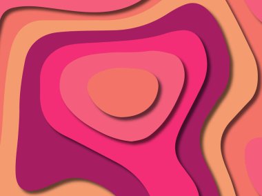 kağıt ile 3D arka plan şekilleri kesim. Soyut kağıt kitap kapağı için şablon arka plan bölmek. Kağıt arka plan kes. Soyut gerçekçi kağıt dekorasyon tasarımı için