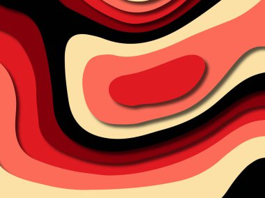 kağıt ile 3D arka plan şekilleri kesim. Soyut kağıt kitap kapağı için şablon arka plan bölmek. Kağıt arka plan kes. Soyut gerçekçi kağıt dekorasyon tasarımı için