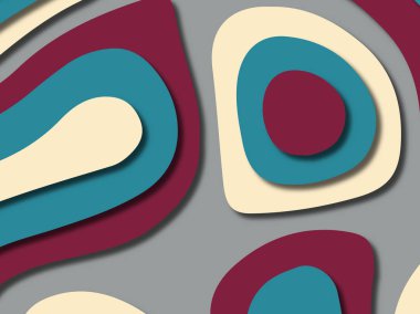 kağıt ile 3D arka plan şekilleri kesim. Soyut kağıt kitap kapağı için şablon arka plan bölmek. Kağıt arka plan kes. Soyut gerçekçi kağıt dekorasyon tasarımı için