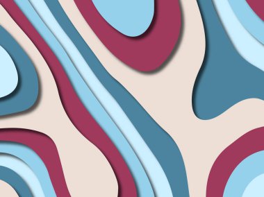 kağıt ile 3D arka plan şekilleri kesim. Soyut kağıt kitap kapağı için şablon arka plan bölmek. Kağıt arka plan kes. Soyut gerçekçi kağıt dekorasyon tasarımı için