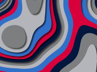 kağıt ile 3D arka plan şekilleri kesim. Soyut kağıt kitap kapağı için şablon arka plan bölmek. Kağıt arka plan kes. Soyut gerçekçi kağıt dekorasyon tasarımı için