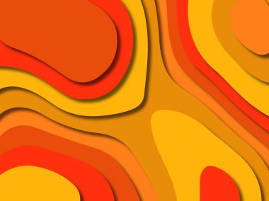 kağıt ile 3D arka plan şekilleri kesim. Soyut kağıt kitap kapağı için şablon arka plan bölmek. Kağıt arka plan kes. Soyut gerçekçi kağıt dekorasyon tasarımı için