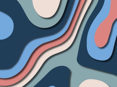 kağıt ile 3D arka plan şekilleri kesim. Soyut kağıt kitap kapağı için şablon arka plan bölmek. Kağıt arka plan kes. Soyut gerçekçi kağıt dekorasyon tasarımı için