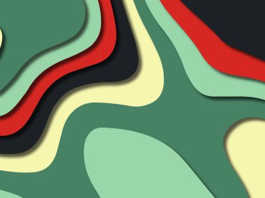 kağıt ile 3D arka plan şekilleri kesim. Soyut kağıt kitap kapağı için şablon arka plan bölmek. Kağıt arka plan kes. Soyut gerçekçi kağıt dekorasyon tasarımı için