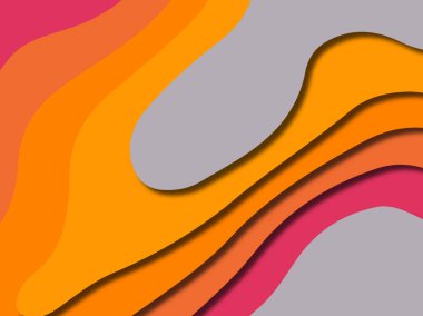 kağıt ile 3D arka plan şekilleri kesim. Soyut kağıt kitap kapağı için şablon arka plan bölmek. Kağıt arka plan kes. Soyut gerçekçi kağıt dekorasyon tasarımı için