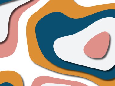 kağıt ile 3D arka plan şekilleri kesim. Soyut kağıt kitap kapağı için şablon arka plan bölmek. Kağıt arka plan kes. Soyut gerçekçi kağıt dekorasyon tasarımı için