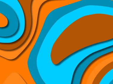 kağıt ile 3D arka plan şekilleri kesim. Soyut kağıt kitap kapağı için şablon arka plan bölmek. Kağıt arka plan kes. Soyut gerçekçi kağıt dekorasyon tasarımı için