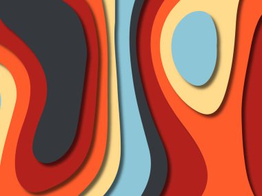 kağıt ile 3D arka plan şekilleri kesim. Soyut kağıt kitap kapağı için şablon arka plan bölmek. Kağıt arka plan kes. Soyut gerçekçi kağıt dekorasyon tasarımı için