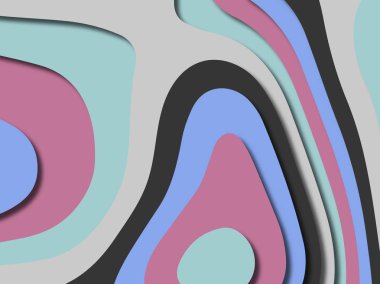 kağıt ile 3D arka plan şekilleri kesim. Soyut kağıt kitap kapağı için şablon arka plan bölmek. Kağıt arka plan kes. Soyut gerçekçi kağıt dekorasyon tasarımı için