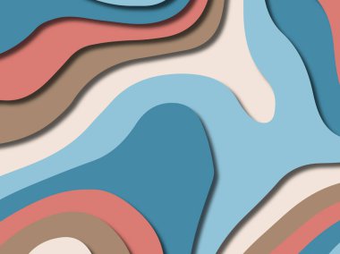 kağıt ile 3D arka plan şekilleri kesim. Soyut kağıt kitap kapağı için şablon arka plan bölmek. Kağıt arka plan kes. Soyut gerçekçi kağıt dekorasyon tasarımı için