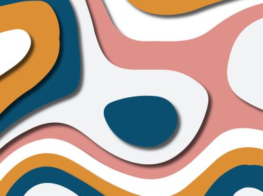 kağıt ile 3D arka plan şekilleri kesim. Soyut kağıt kitap kapağı için şablon arka plan bölmek. Kağıt arka plan kes. Soyut gerçekçi kağıt dekorasyon tasarımı için